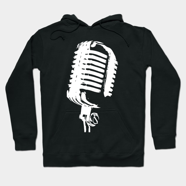 hip hop microphone Hoodie by Lamink